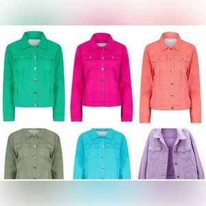 XXLARGE Ladies colored denim jackets NEW WITH TAGS NWT